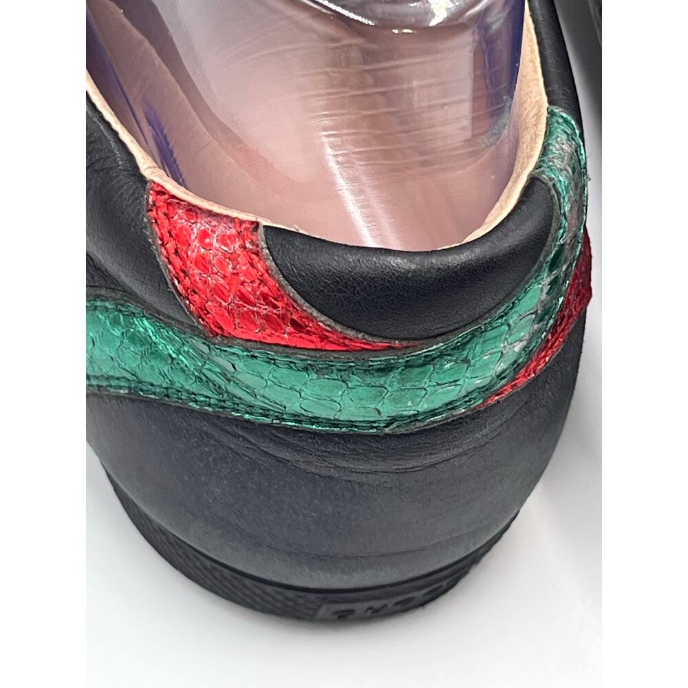 GUCCI Mens Black Bambi Marmont Leather Low Sneaker Trainers Shoes Sz m6.5/8w‎ - Picture 12 of 14